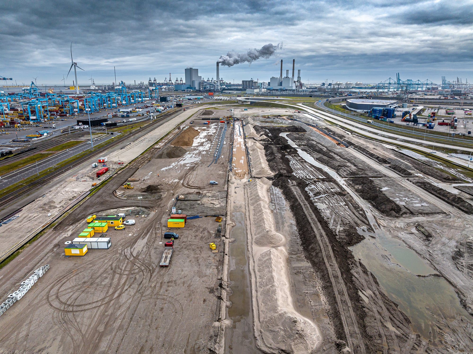 Amaliahaven IJmuiden Ver Beta en Gamma 19 FEB 2024 bouwrijp maken grond 1